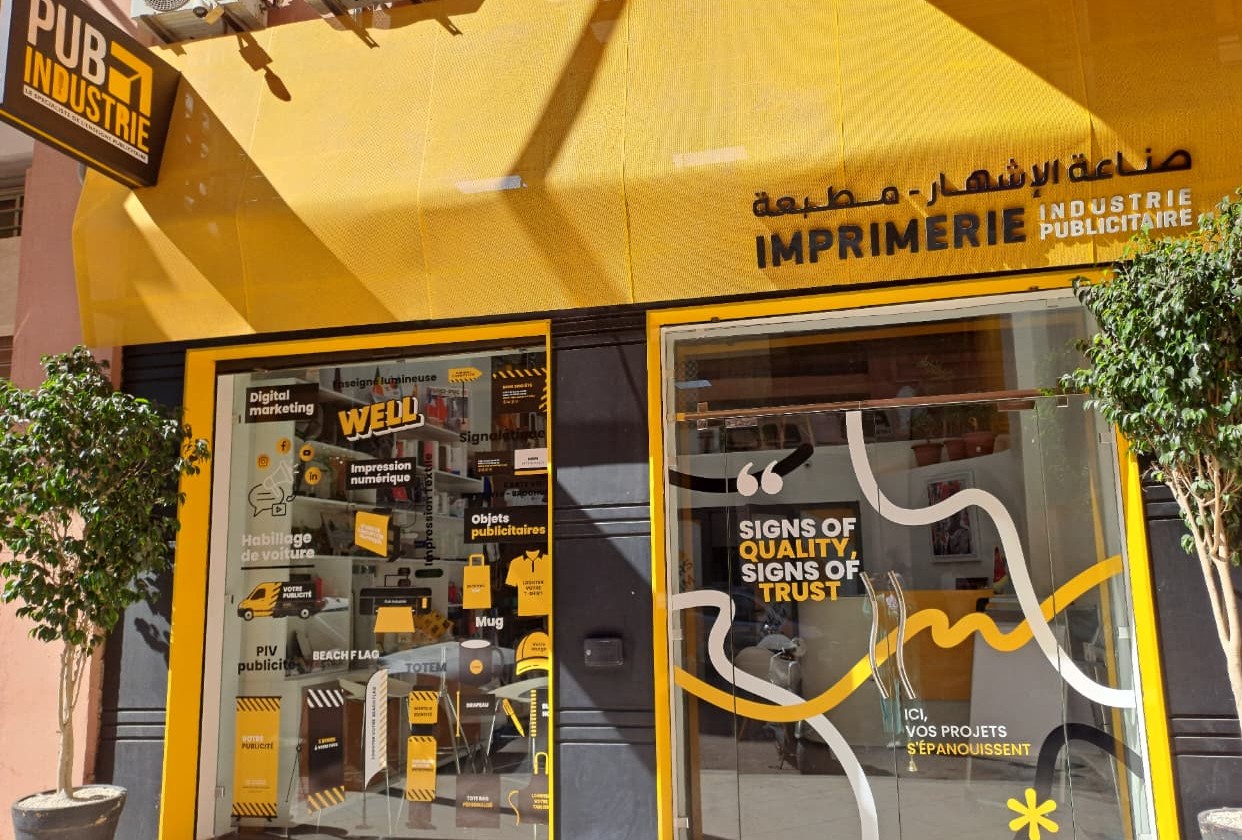 Habillage de façade magasin